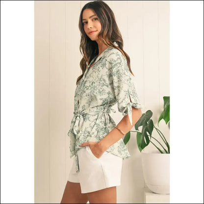 Green Boho Abstract: Shirt so Good It’s Practically Therapy ✨ Needful Things - Blouses on Sale Worldwide Shipping