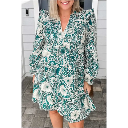 Green Floral Boho Dress: Finally a Dress that Fits my Sass! 🌼 Needful Things - 1x - Plus Size Dresses on Sale Worldwide Shipping