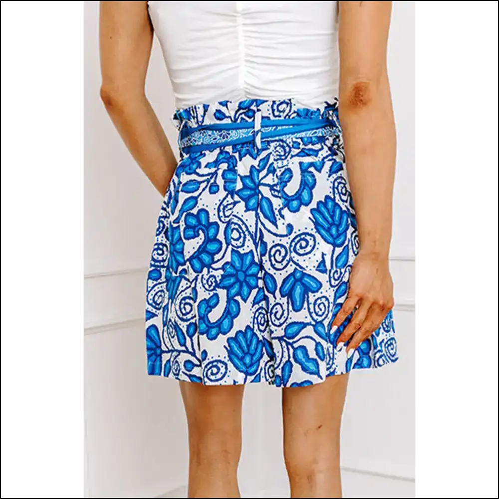 Green Floral High Waist Shorts: your Butt’s New Bff from Needful Things 🍑 - Shorts on Sale Worldwide Shipping
