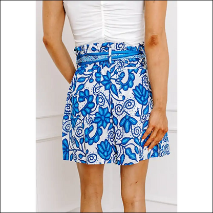 Green Floral High Waist Shorts: your Butt’s New Bff from Needful Things 🍑 - Shorts on Sale Worldwide Shipping