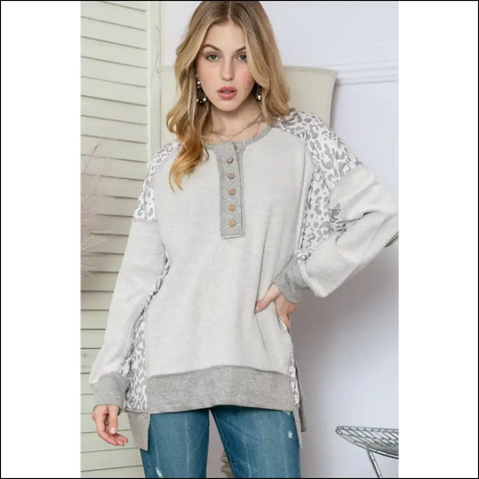 Grey Leopard Print: so Fierce It’s Basically Illegal 🐆 Needful Things - Gray / s - Sweatshirts & Hoodies on Sale Worldwide Shipping