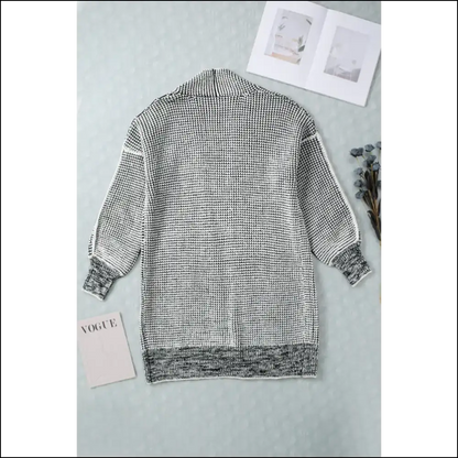 Grey Plaid Contrast Cardigan: so Comfy It’s Almost Illegal! 😈 Needful Things - Rose / s - Cardigans on Sale Worldwide Shipping