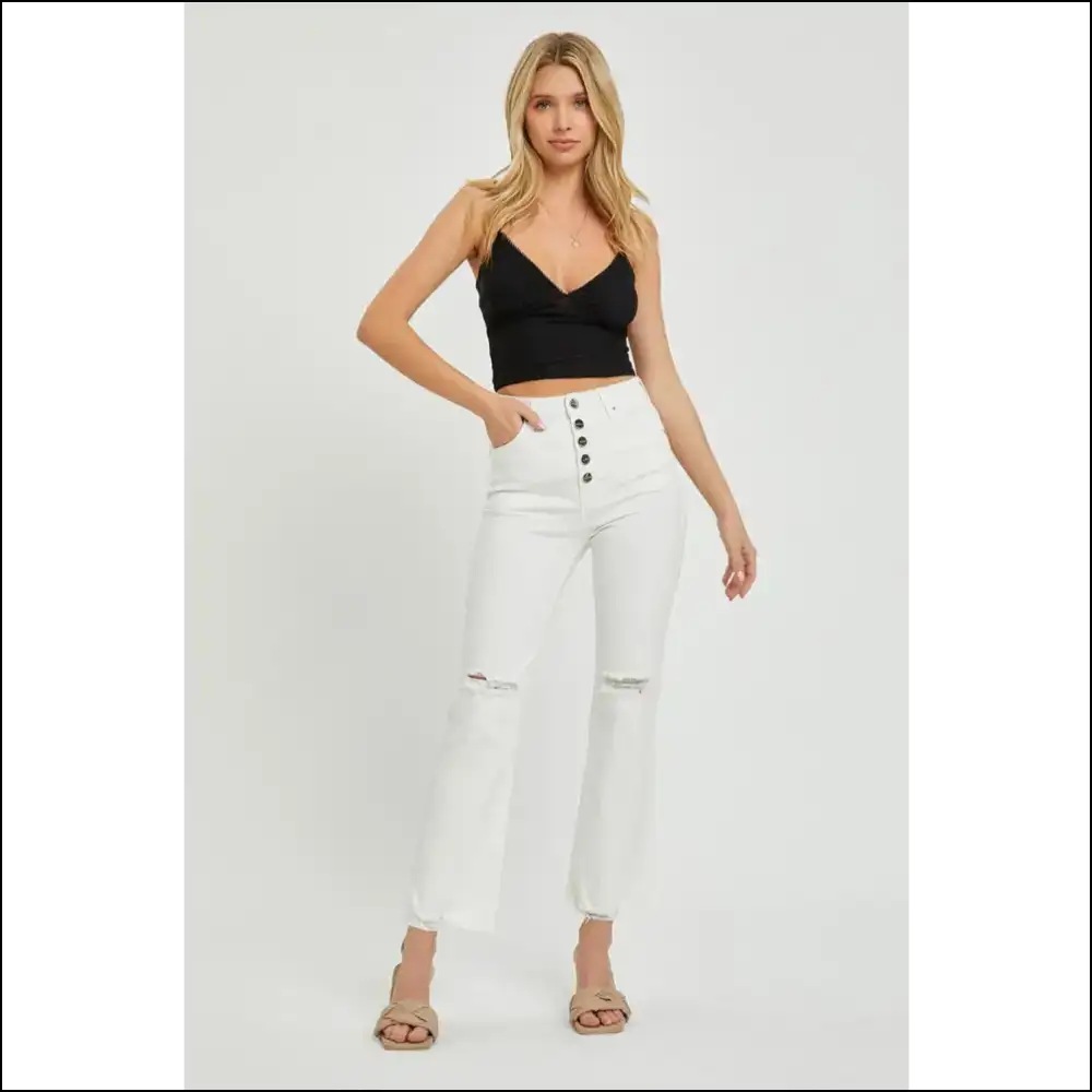 High Rise Button Fly Jeans: Because your Wardrobe Deserves a Bff! 👖💃 - Jeans on Sale Worldwide Shipping