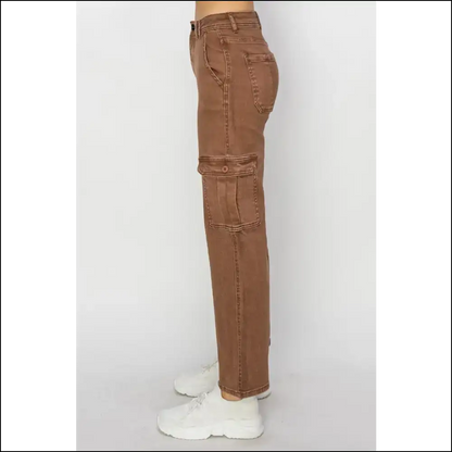 High Rise Cargo Jeans: Because your Curves Deserve a Peak Performance! 😂 - Jeans on Sale Worldwide Shipping