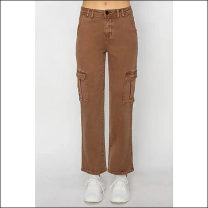 High Rise Cargo Jeans: Because your Curves Deserve a Peak Performance! 😂 - Jeans on Sale Worldwide Shipping