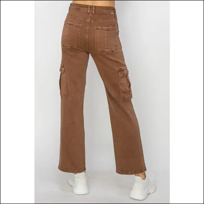 High Rise Cargo Jeans: Because your Curves Deserve a Peak Performance! 😂 - Jeans on Sale Worldwide Shipping