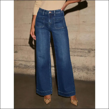 High Rise Happiness: Unlock your Inner Chic with Wide Leg Wonder! 😂👖✨ - Medium / s - Jeans on Sale Worldwide Shipping