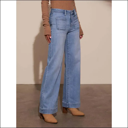 High Rise Happiness: Unlock your Inner Chic with Wide Leg Wonder! 😂👖✨ - Jeans on Sale Worldwide Shipping