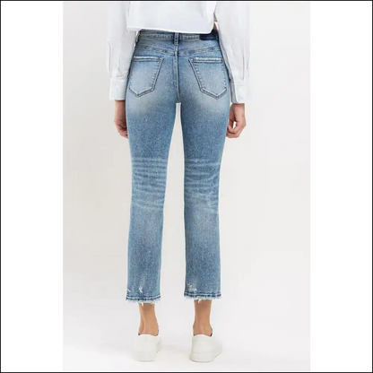 High Rise Slim Straight Jeans: Because Even your Pants Deserve a Glow-up! 😎✨ - Jeans on Sale Worldwide Shipping
