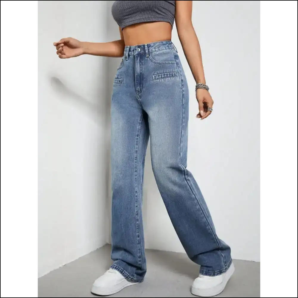 High Rise Wide Leg Jeans: Because Comfort Should Always be Chic 😎👖 - Jeans on Sale Worldwide Shipping
