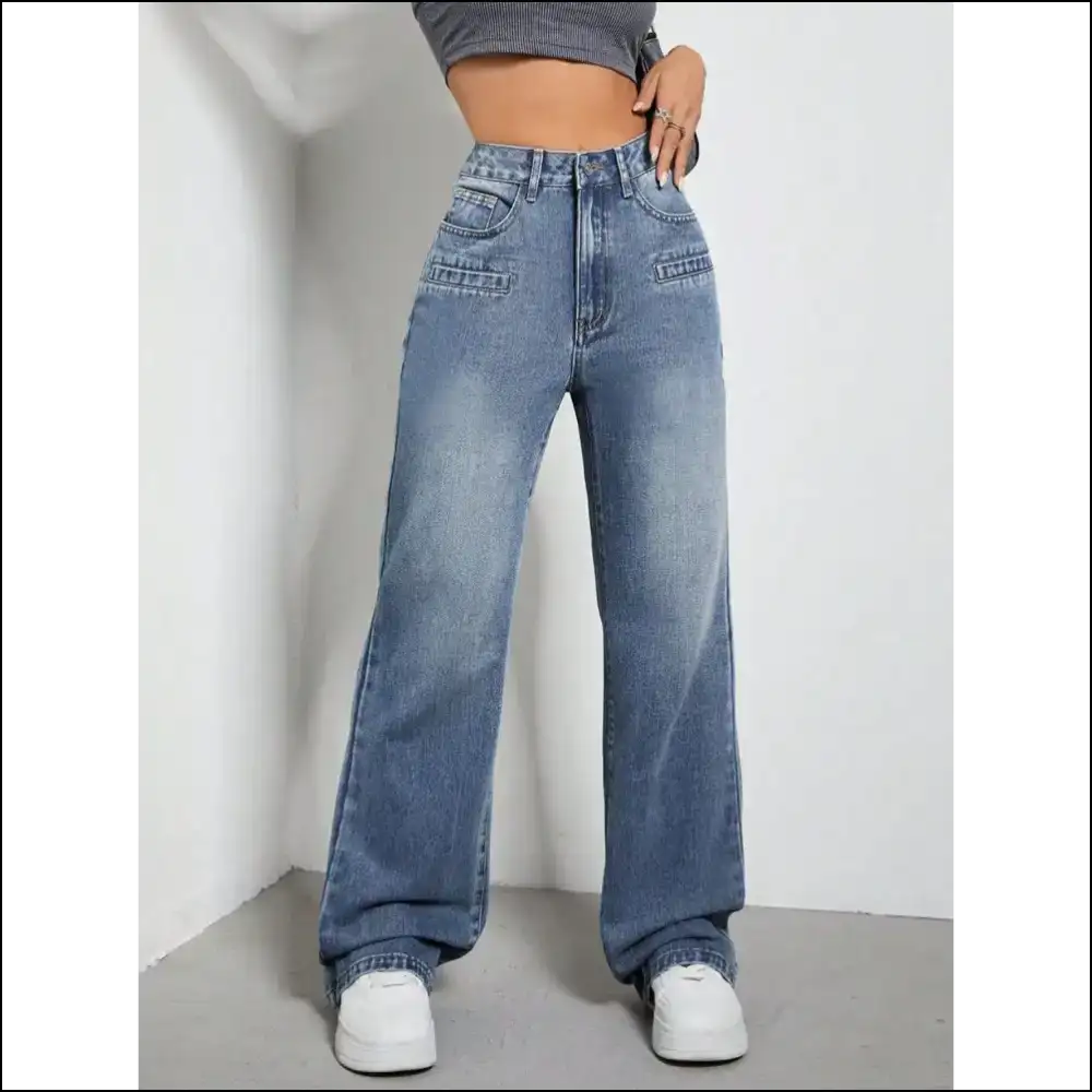 High Rise Wide Leg Jeans: Because Comfort Should Always be Chic 😎👖 - Jeans on Sale Worldwide Shipping
