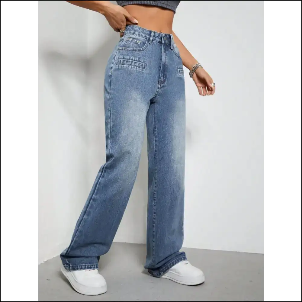High Rise Wide Leg Jeans: Because Comfort Should Always be Chic 😎👖 - Jeans on Sale Worldwide Shipping