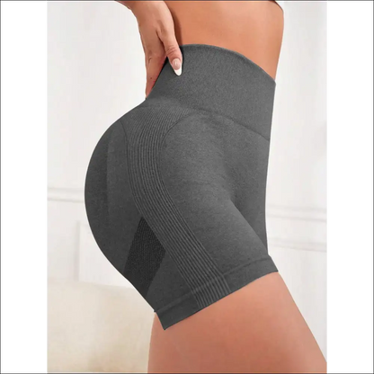 High Waist Active Shorts - Elevate your Style - Dark Gray / s - on Sale Worldwide Shipping