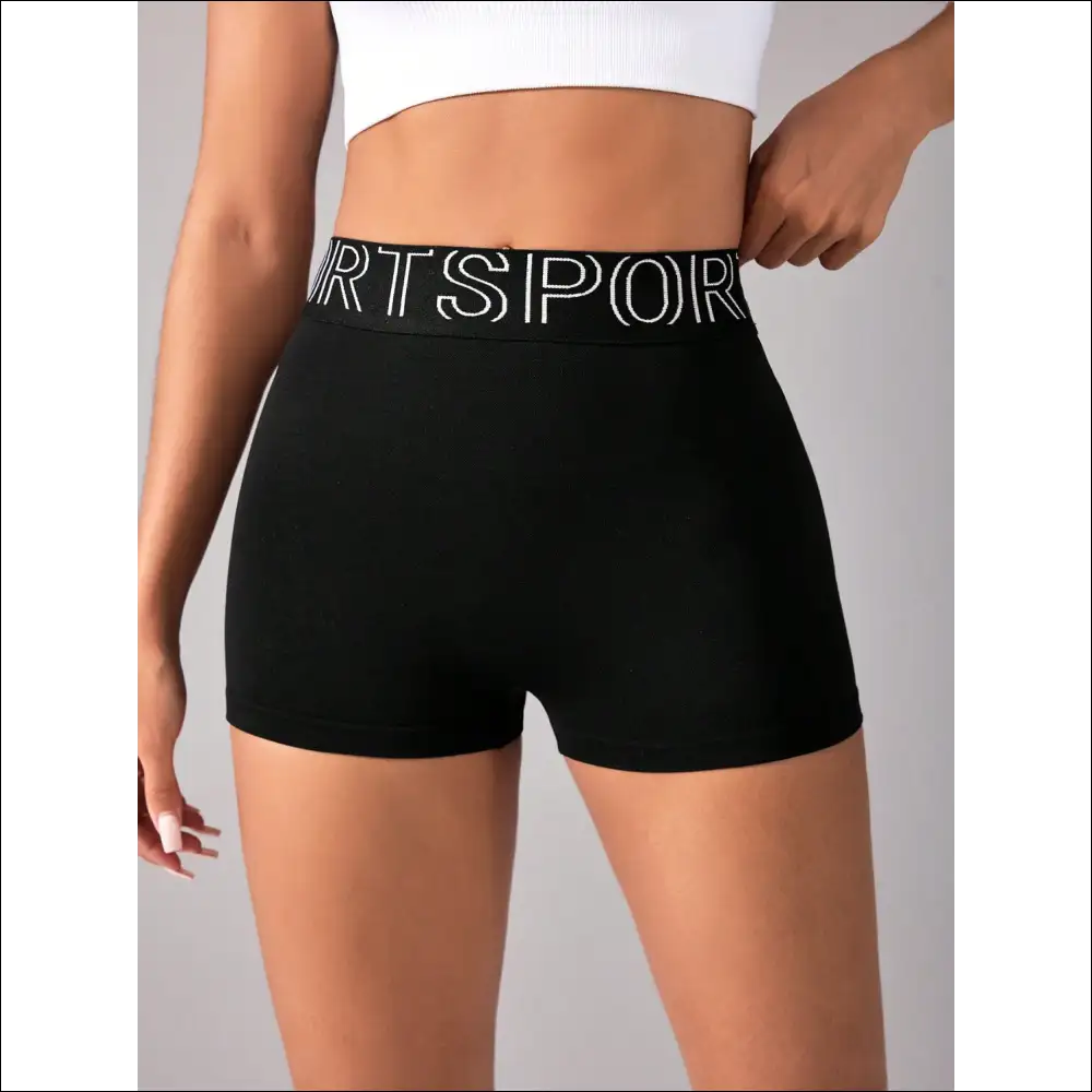 High Waist Active Shorts for Women - Black / s - on Sale Worldwide Shipping