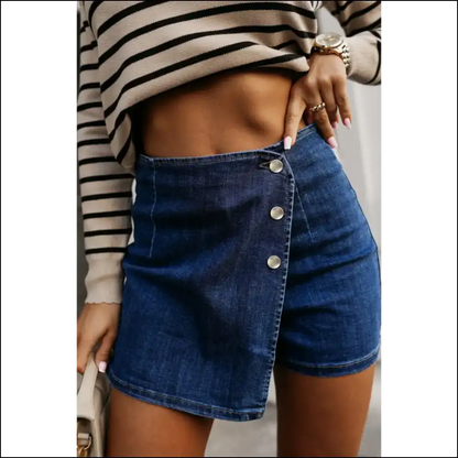 High Waist Denim Shorts: Booty Revolution from Needful Things 🍑👖 - Blue / 4 - Shorts on Sale Worldwide Shipping