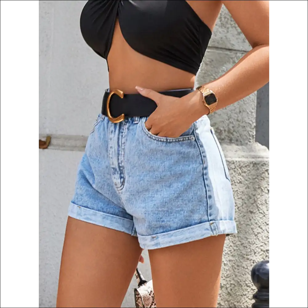 High Waist Denim Shorts for Trendy Women - on Sale Worldwide Shipping