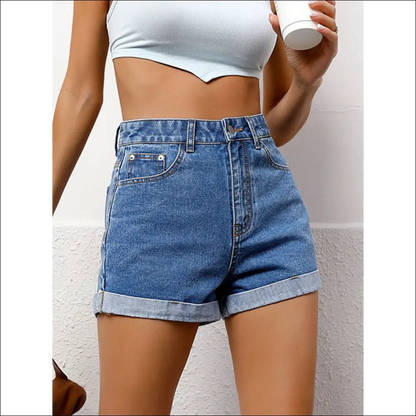 High Waist Denim Shorts for Trendy Women - on Sale Worldwide Shipping