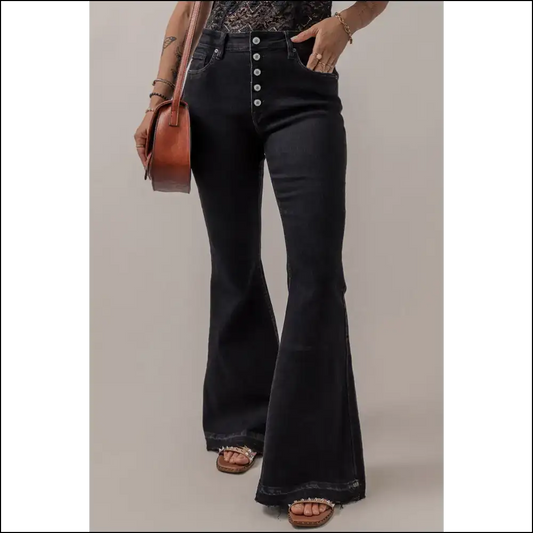 High Waist Flare Jeans: Chic Black Pants so Good It’s Criminal () 😈 Needful Things - 4 - Jeans on Sale Worldwide Shipping