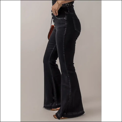 High Waist Flare Jeans: Chic Black Pants so Good It’s Criminal () 😈 Needful Things - Jeans on Sale Worldwide Shipping