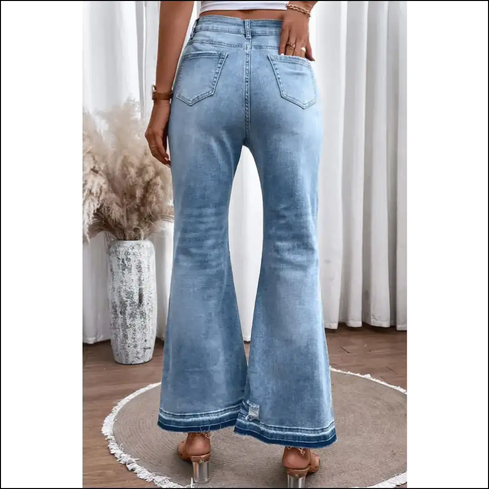 High Waist Flared Jeans: Embrace Curves and Button Fly Fabulosity 😏✨ - Jeans on Sale Worldwide Shipping