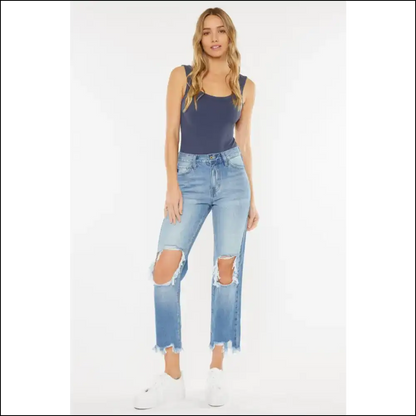 High Waist Heaven: Flattering Curves & Chewed Up Fun with Kancan! - Jeans on Sale Worldwide Shipping