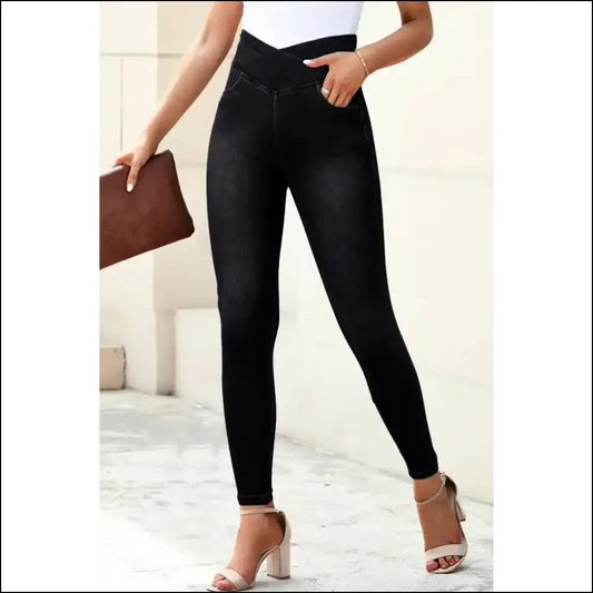 High Waist Jeans: Because your Confidence Deserves Chic Pockets! - Black / s - Jeans on Sale Worldwide Shipping