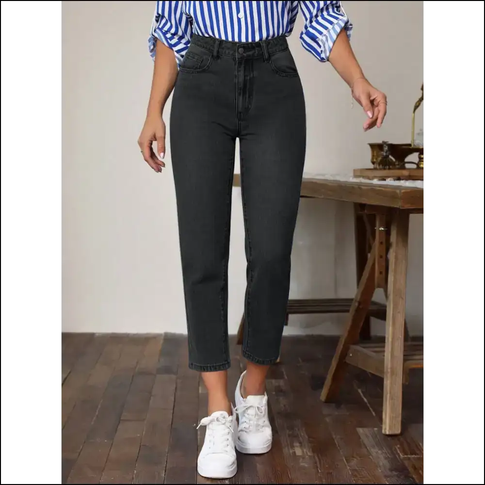 High Waist Jeans: Wear Confidence with Pockets of Sass from Needful Things! 😜👖 - Black / s - Jeans on Sale Worldwide Shipping