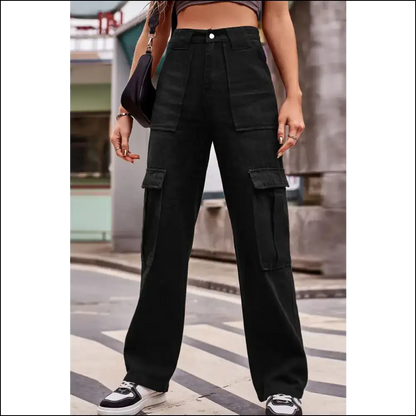 High Waist Loose Fit Jeans: for when you Want to be Comfy and Classy 😏👖 - Black / m - Jeans on Sale Worldwide Shipping