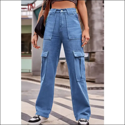 High Waist Loose Fit Jeans: for when you Want to be Comfy and Classy 😏👖 - Ashleigh Blue / 2xl - Jeans on Sale Worldwide Shipping