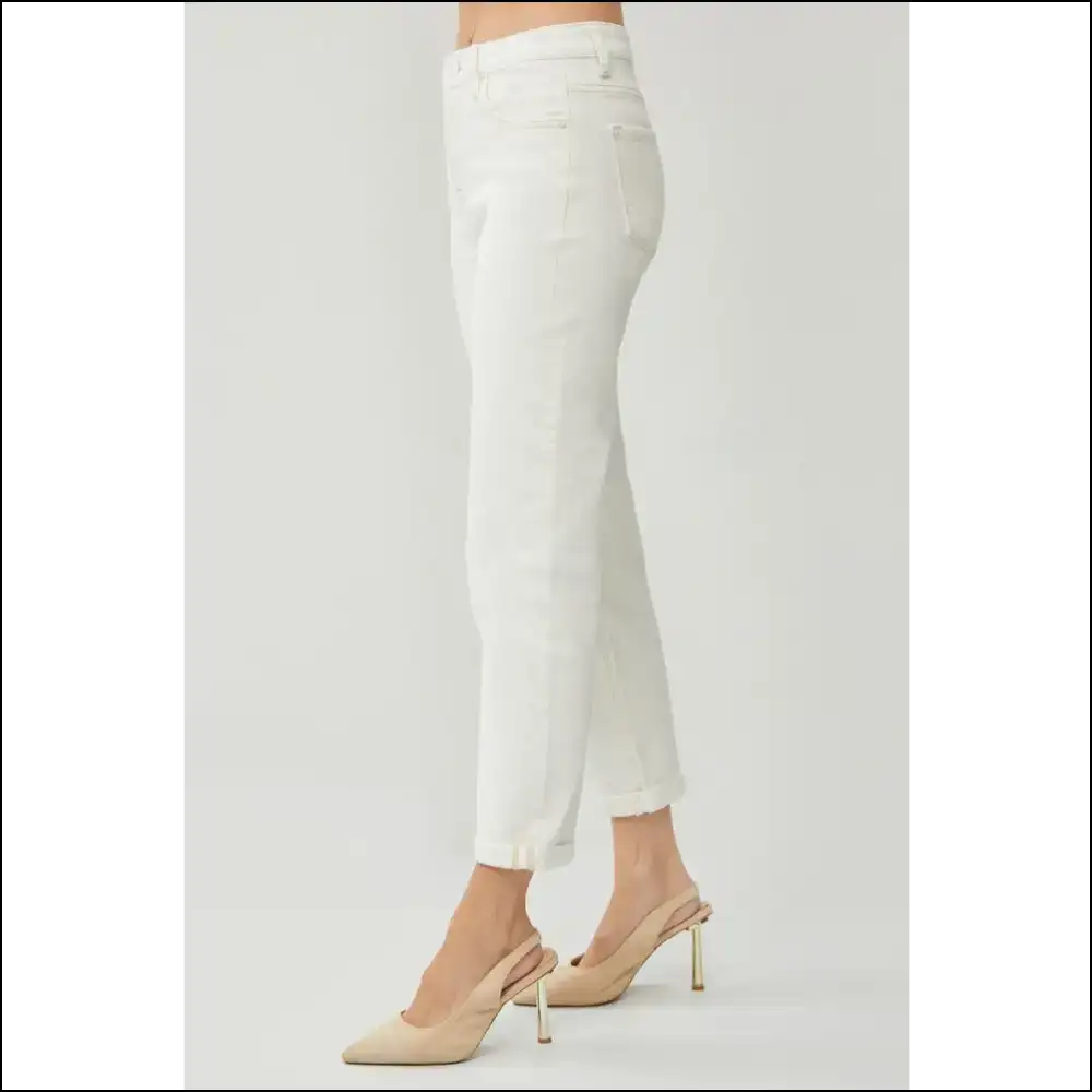 High Waist Rolled Hem Jeans: Comfort for your Inner Couch Potato 🍕 - Jeans on Sale Worldwide Shipping