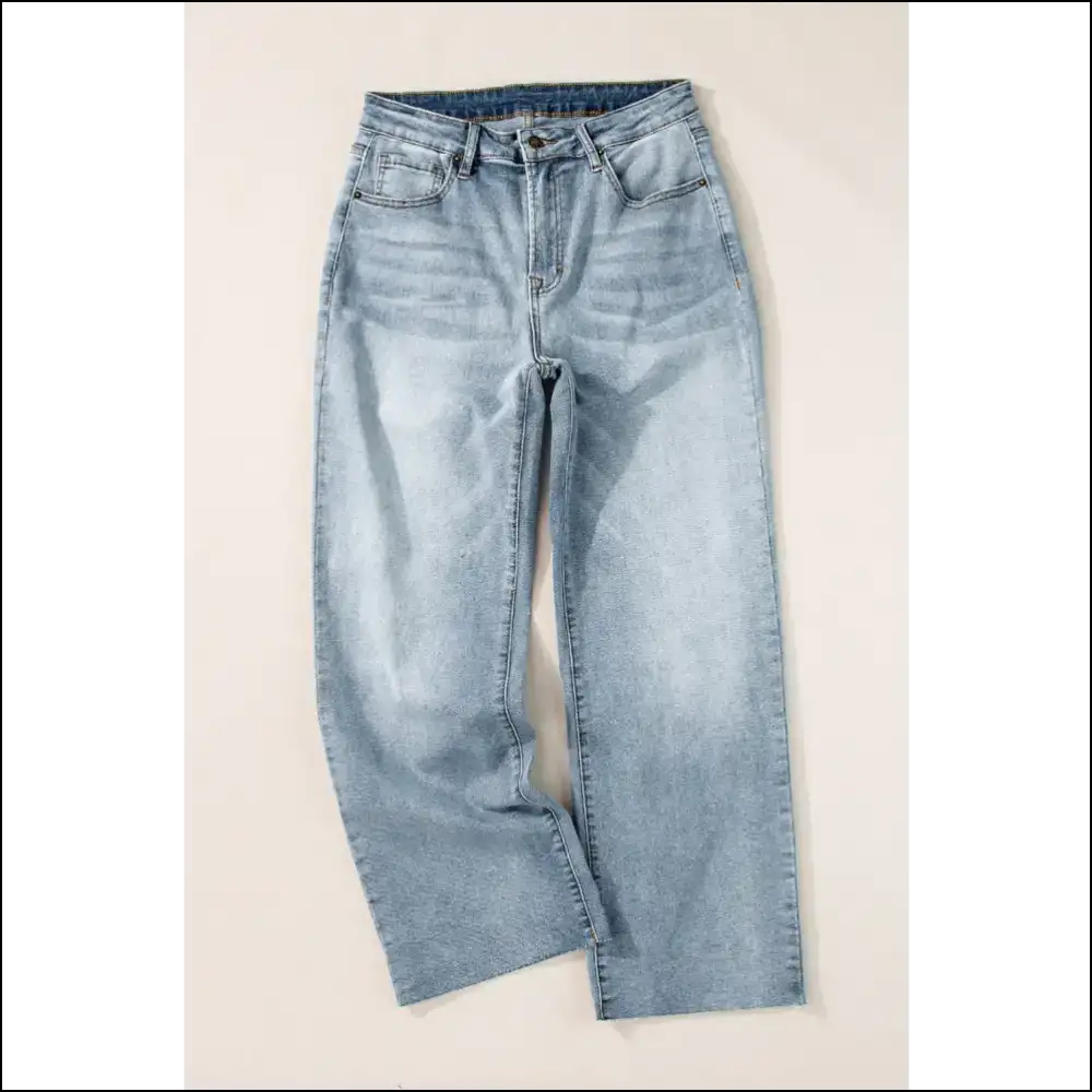 High Waist Straight Jeans: your New Best Friend with Pockets! 👖💕 - Jeans on Sale Worldwide Shipping