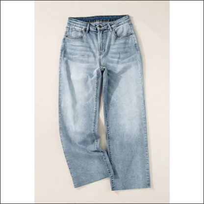 High Waist Straight Jeans: your New Best Friend with Pockets! 👖💕 - Jeans on Sale Worldwide Shipping