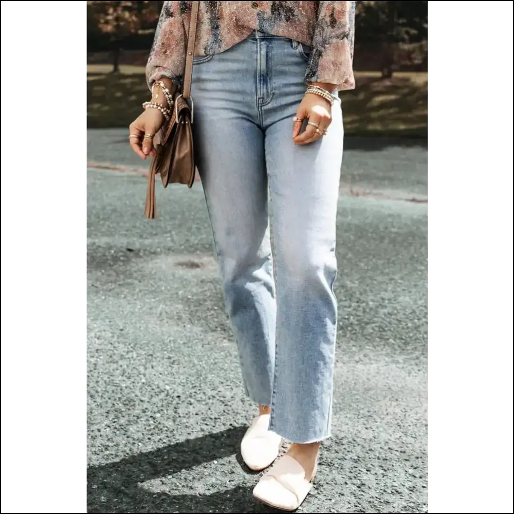 High Waist Straight Jeans: your New Best Friend with Pockets! 👖💕 - Jeans on Sale Worldwide Shipping