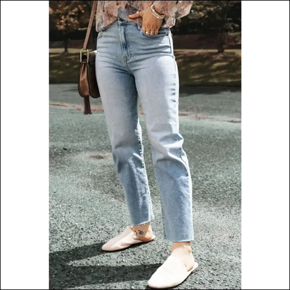 High Waist Straight Jeans: your New Best Friend with Pockets! 👖💕 - Jeans on Sale Worldwide Shipping