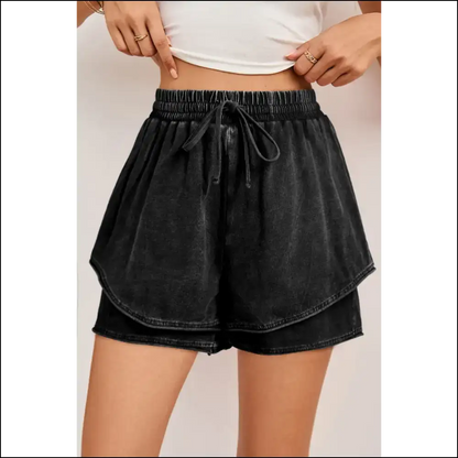 High Waist Terry Casual Shorts: Comfy! 🖤 Needful Things - Black / s - Shorts on Sale Worldwide Shipping