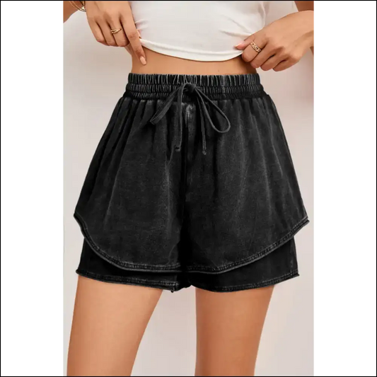 High Waist Terry Casual Shorts: Comfy! 🖤 Needful Things - Black / s - Shorts on Sale Worldwide Shipping