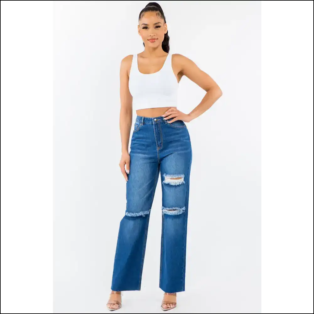 High Waist Wide Leg Jeans: Because Queens Don’t Kneel! 👖👑 - Jeans on Sale Worldwide Shipping
