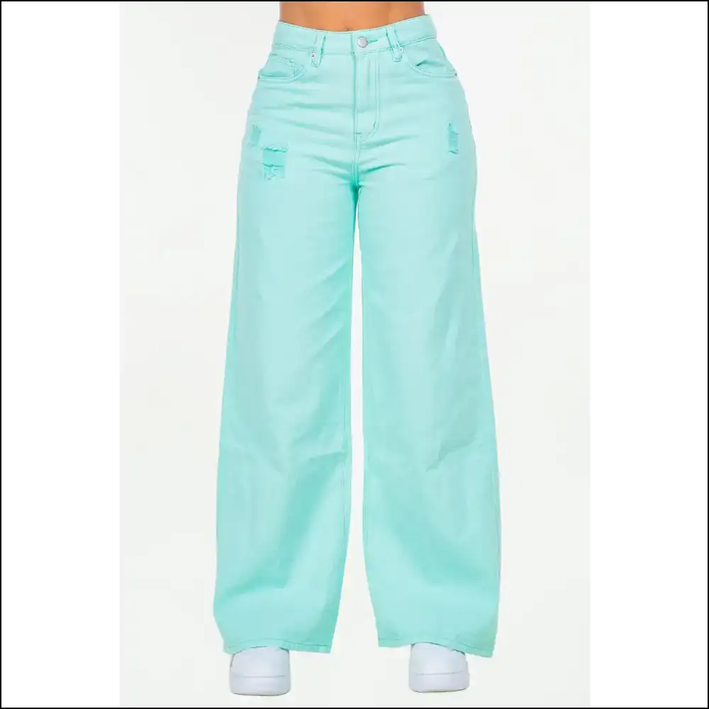 High Waist Wide Leg Jeans: Because your Pants Should have a Life Too! 😂👖 - Blue / 1 - Jeans on Sale Worldwide Shipping
