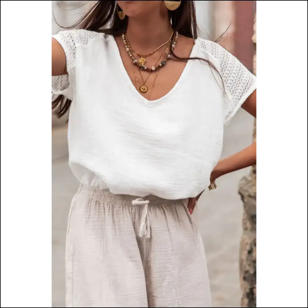 Holy Chic White Lace Blouse Batman - Blouses on Sale Worldwide Shipping