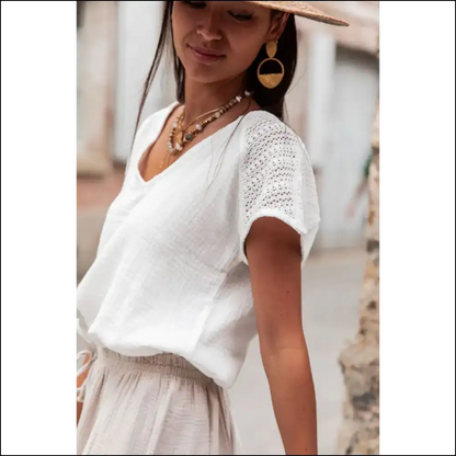 Holy Chic White Lace Blouse Batman - Blouses on Sale Worldwide Shipping