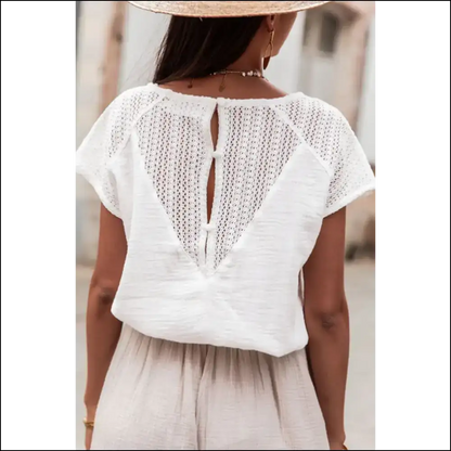 Holy Chic White Lace Blouse Batman - s - Blouses on Sale Worldwide Shipping