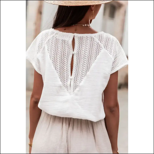 Holy Chic White Lace Blouse Batman - s - Blouses on Sale Worldwide Shipping