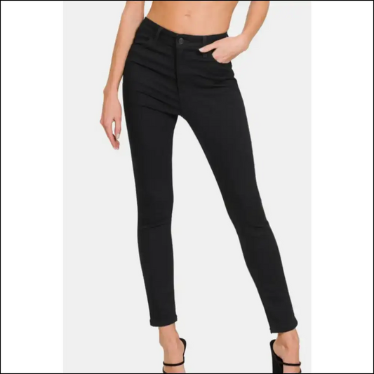 Holy Curves! Rock Confidence in Zenana High Rise Skinny Jeans 💃👖 - Black / 0(24) - on Sale Worldwide Shipping