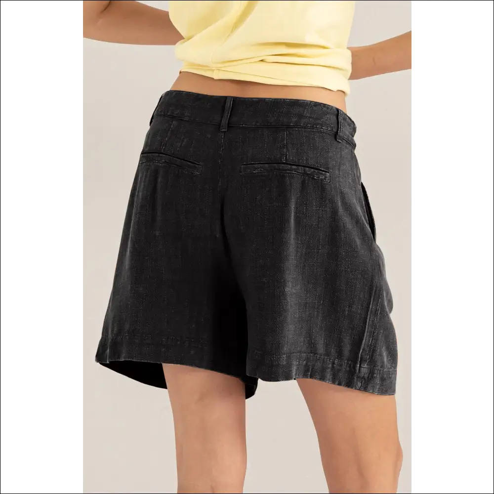 Hyfve High Waist Pleated Linen Shorts - on Sale Worldwide Shipping