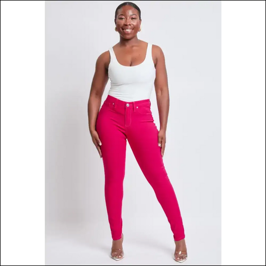 Hyperstretch Skinny Jeans: your New Bff for Fitting in Anywhere! 😂💥 - Hot Pink / l - Jeans on Sale Worldwide Shipping