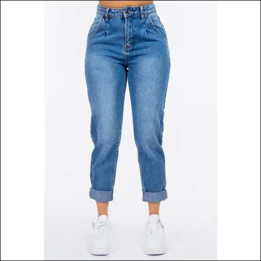 Jeans so Chic You’ll Need Therapy: Meet your American Bazi High Waist! - Blue / s - on Sale Worldwide Shipping