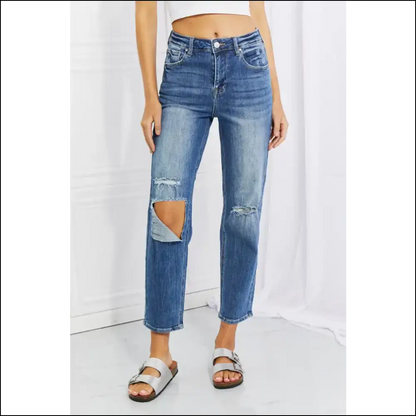 Jeans so Comfy Even my Couch is Jealous - Emily High Rise Relaxed! - Dark / 1(25) - on Sale Worldwide Shipping