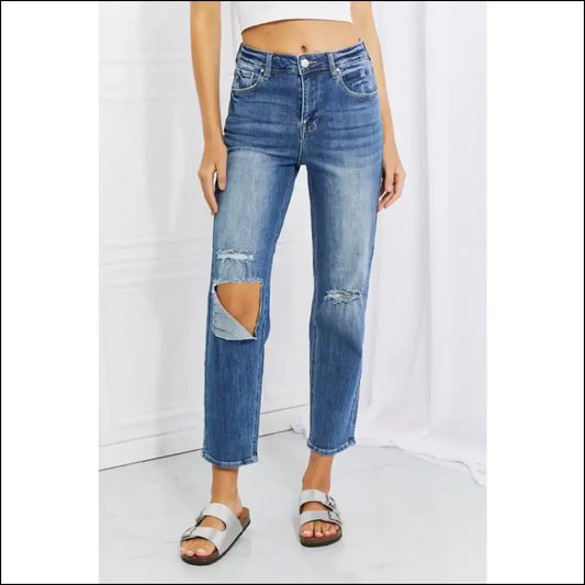 Jeans so Comfy Even my Couch is Jealous - Emily High Rise Relaxed! - Dark / 1(25) - on Sale Worldwide Shipping