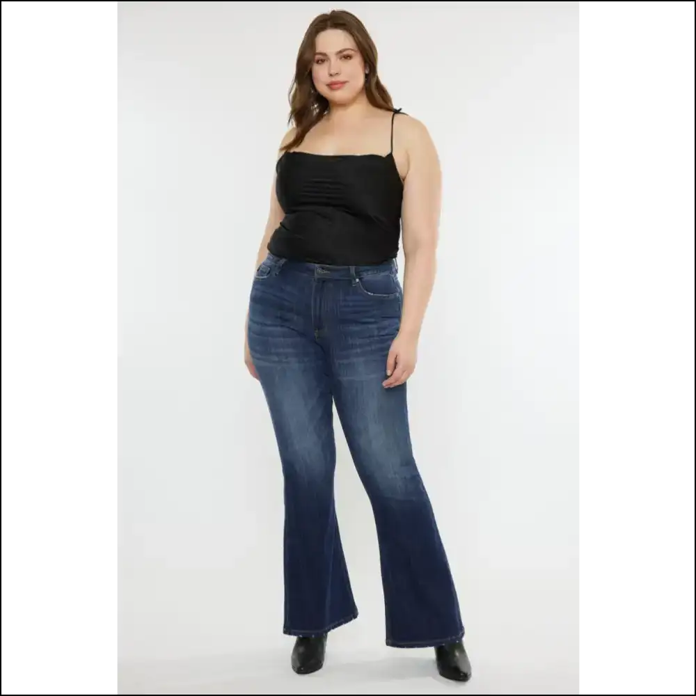 Jeans so Fabulous They’ll Make you Skip the Gym — Slim Flare Dreams Await! 😂✨ - Blue / 5 - on Sale Worldwide Shipping