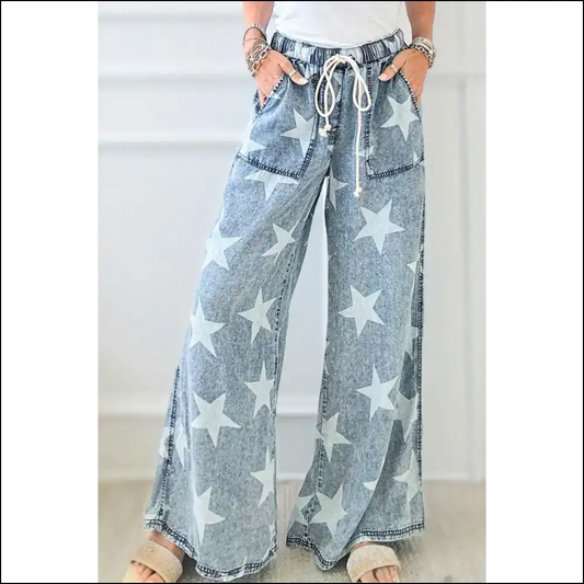 Jeans so Good Stars are Jealous 🌠 Light Blue Star High Waist - 6 - on Sale Worldwide Shipping